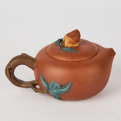 A Chinese 20th Century Purple Clay Teapot