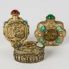 A Set of Two Chinese Silver-plated Snuff Bottles AND A Small Round Box