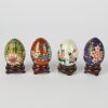 A Set of Four Chinese Cloisonn&eacute; Enamel Eggs