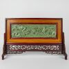 A Chinese Grey Stone Carved 'Dragon' Table Screen