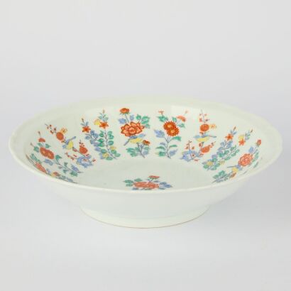 A 20th Century Japanese Famille Rose 'Floral' Lobed Dish