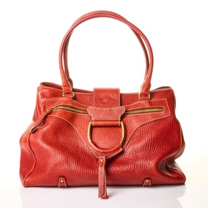Dolce & Gabbana, Red Leather D-Ring Tote Bag