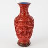 A Chinese 20th Century Cinnabar Lacquer &lsquo;Landscapes&rsquo; Vase - 2