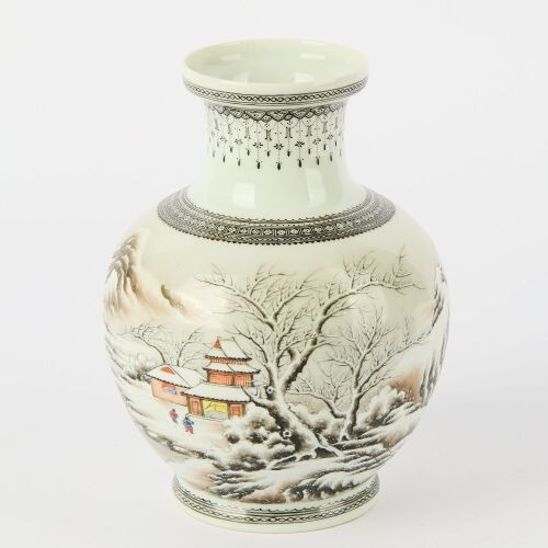 A Chinese &lsquo;Snow Scene&rsquo; Vase