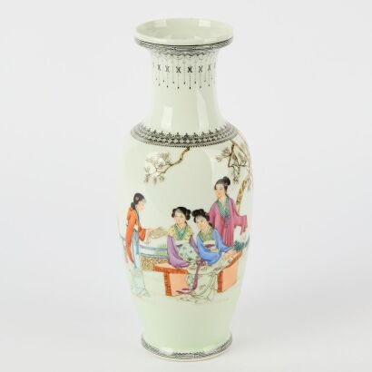 A Chinese Famille Rose &lsquo;Lady&rsquo; Vase