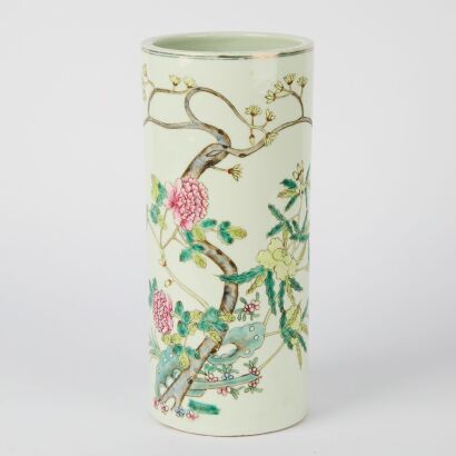 A Chinese Famille Rose &lsquo;Floral&rsquo; Hat Stand