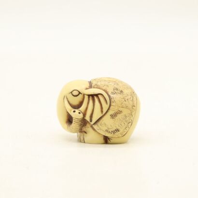 A Resin Carving of an Elephant Ornament