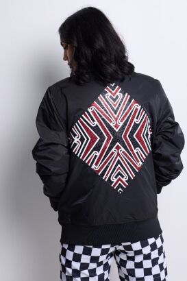 WORLD LOVES REUBEN PATERSON Listen To Your Kuia- Glitter Bomber Jacket
