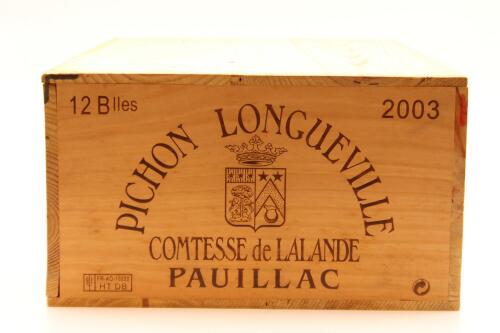 (12) 2003 Chateau Pichon Longueville Comtesse de Lalande, Pauillac (OWC) [JR17] [RP95]