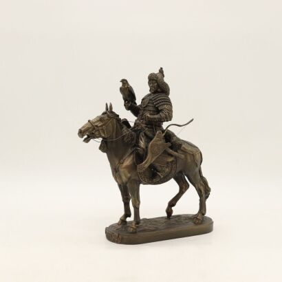 A Chinese Resin 'Figural Hunting Scene' Ornament