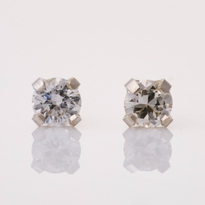 14ct White Gold, 3.1mm Diamond Stud Earrings