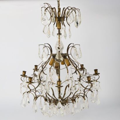 An Italian Crystal Chandelier Ex Smith And Caugheys