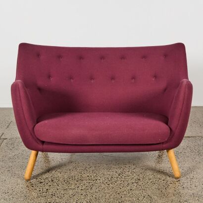 A House of Finn Juhl Original Poet Sofa with Kvadrat Tonis Upholstery
