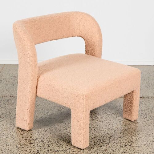 A Soren Liv Eleanor Occasional Chair-Blush Sherpa
