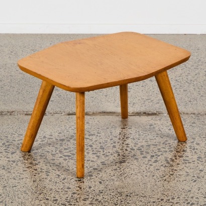 A Solid Oak Mid Century Side Table