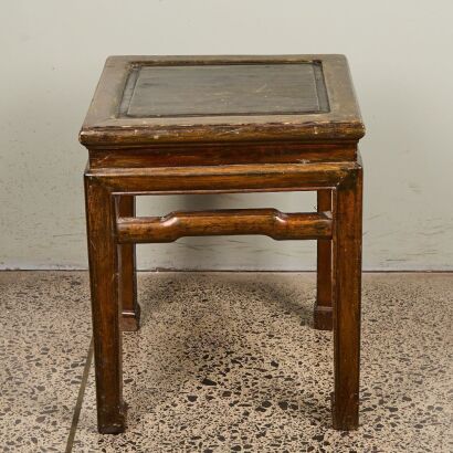 A Chinese Aged Wood Square Stand