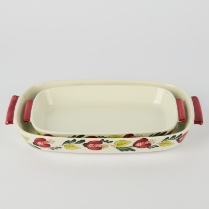 A Pari of Rorstrand Hand Painted Dishes, Sweden