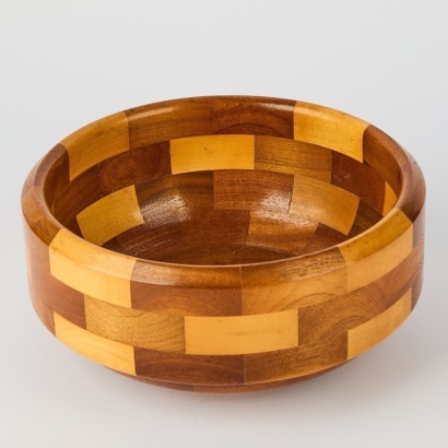 A Marquetry Wood Bowl