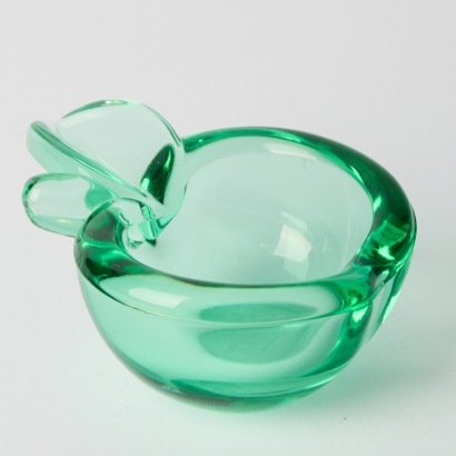 An Art Glass Apple Ashtray