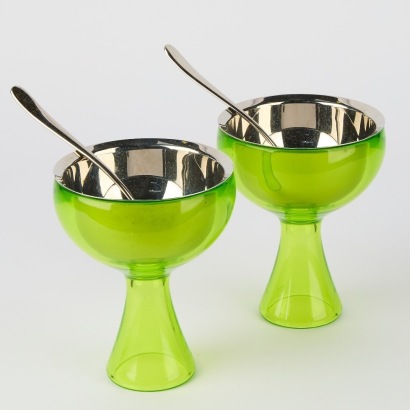 A Pair of Alessi 'Big Love' Ice Cream Bowls
