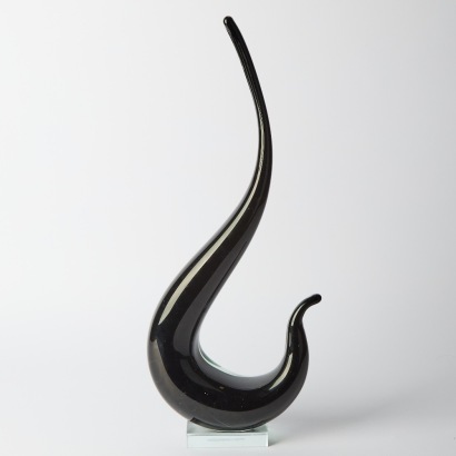 A Black Murano Glass Sculpture