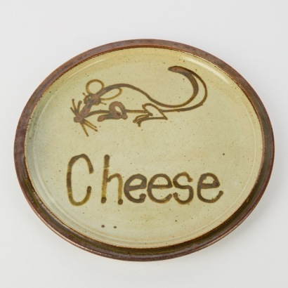 A Mouse Cheese Pottery Plate