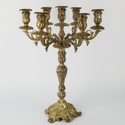 An Ornate Antique Silver-Plated Candelabra