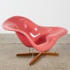 An Eames La Chaise Reproduction Lounge Chair in Pink - 2