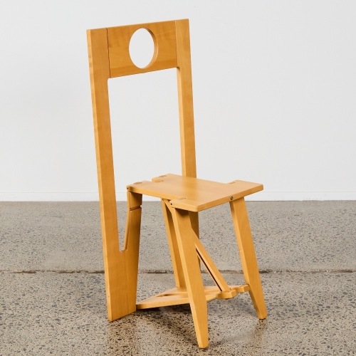 A Postmodern Folding Beech Wood Puzzle Chair