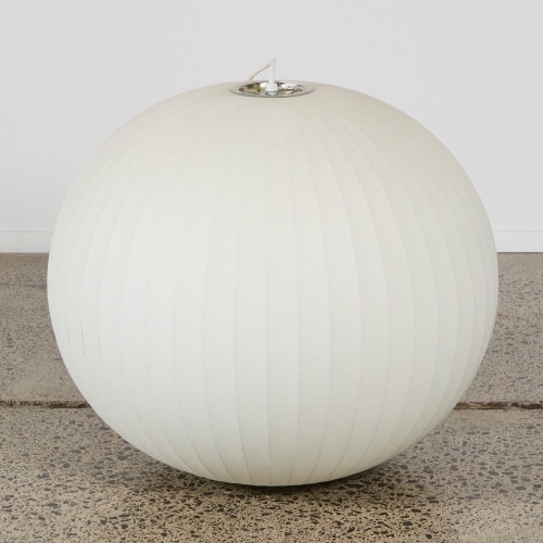 A George Nelson Large Ball Bubble Pendant Light Authentic Reproduction by Modernica Los Angeles