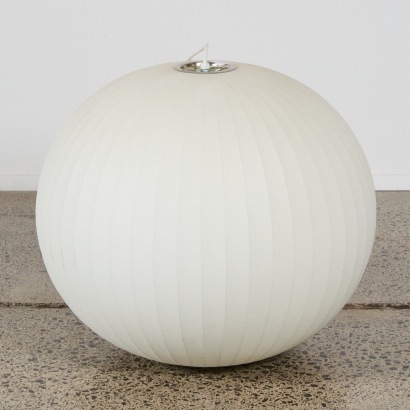 A George Nelson Large Ball Bubble Pendant Light Authentic Reproduction by Modernica Los Angeles