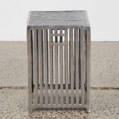 A Modernist Aluminium Side Table