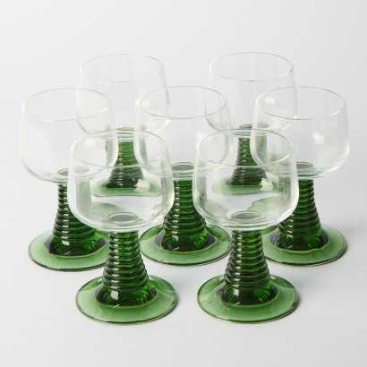 A Set of Seven Vintage Beehive Glasses