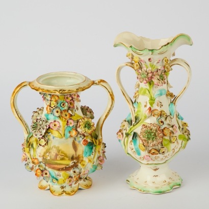 A Pair of Coalbrookdale Vases