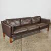 A Scandinavian Style Three Seater Leather Sofa - 2