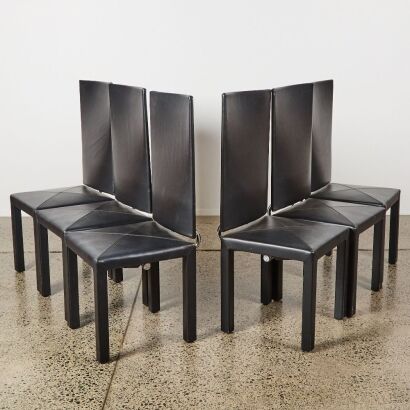 A Set of Six Arcadia Tall Chairs by Paolo Piva for B&B Italia