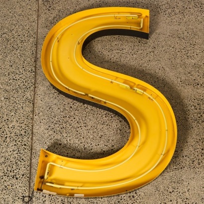 A Large Neon Capital S