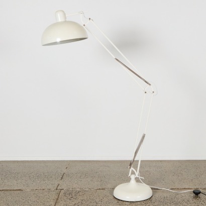 A Large White Anglepoise Floor Lamp