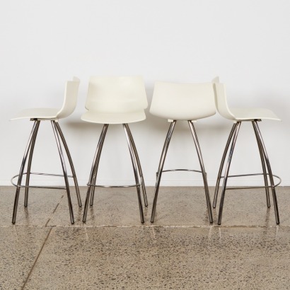 A Suite of Four &lsquo;Day&rsquo; Bar Stools by Scab, Italy
