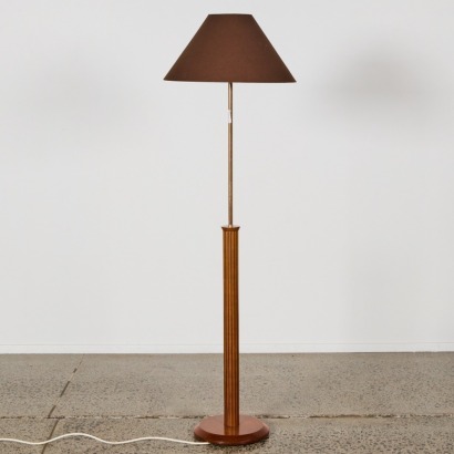 A Mid-Century Mahogany Standard Lamp