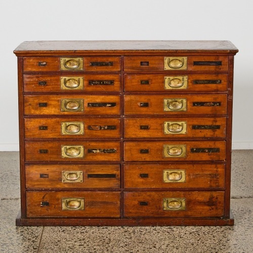 An Antique Mahogany Haberdashery Cabinet