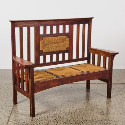 An Arts and Crafts Mission Style Settle