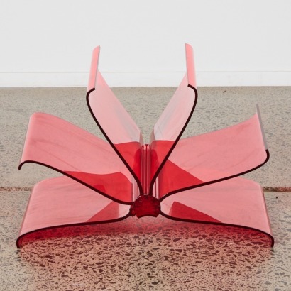 A Red Kartell &lsquo;Front Page&rsquo; Magazine Holder