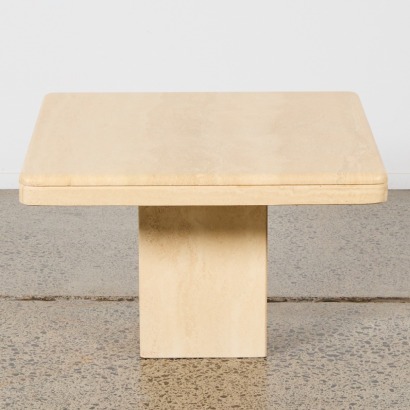 A Travertine Side Table