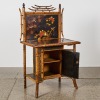 An Aesthetic Movement Bamboo Cabinet with Painted Panels, late 19th century - 2