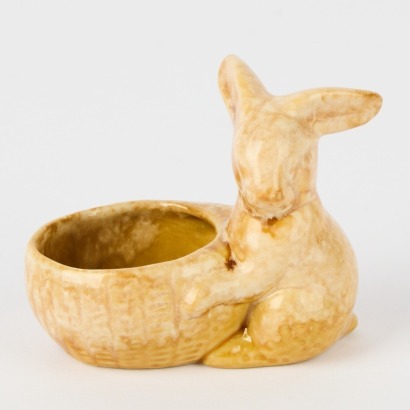 A Crown Lynn Rabbit Posy Pot #164 with Fraction Mark