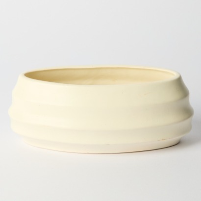 A Crown Lynn Ribbed Trough Vase #77