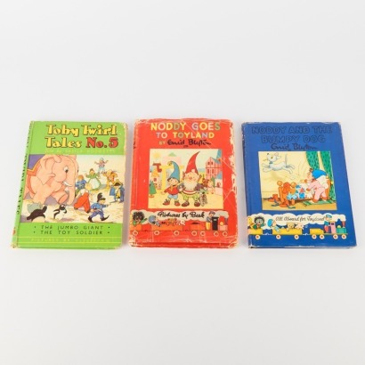 A Trio of Vintage Children's Books, Noddy and Toby Twirl