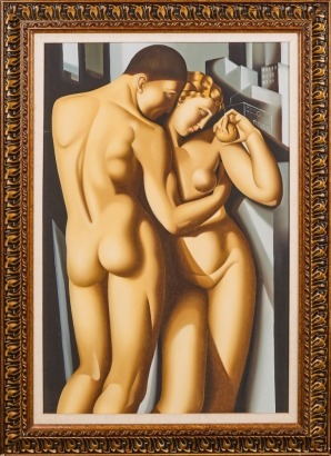 A Lempeicka Style Oil Painting Nude
