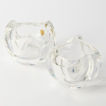 A Pair of Crystal Candle Holders